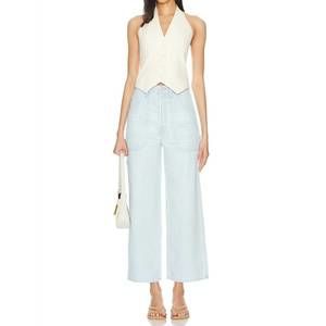 NEW MOTHER high waisted smoothie carpenter ankle jeans in over ice